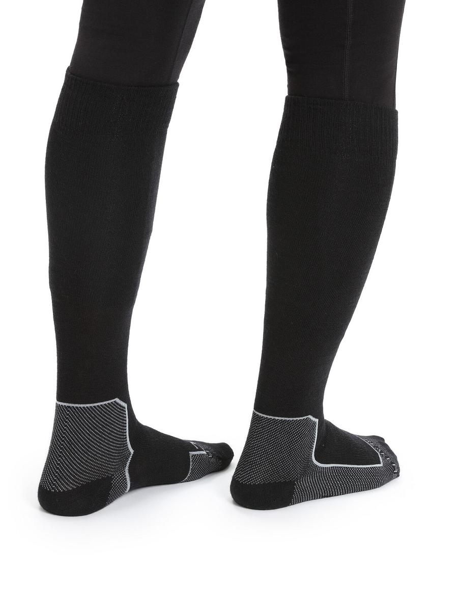 Chaussettes Icebreaker Merino Ski+ Ultralight Over the Calf Femme Noir | FR 1443EBCX